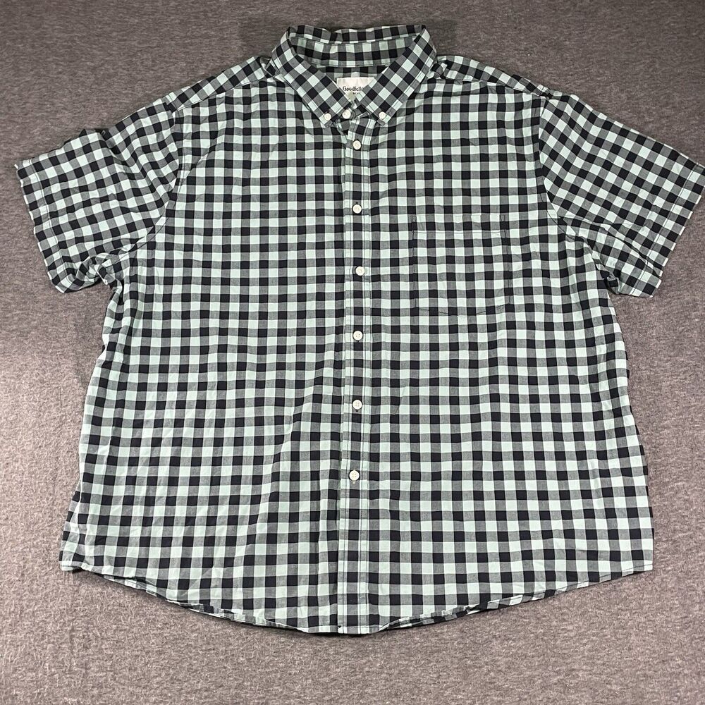 Goodiellow Standard Short Sleeve Front Button Striped Shirt Men’s Size XXL